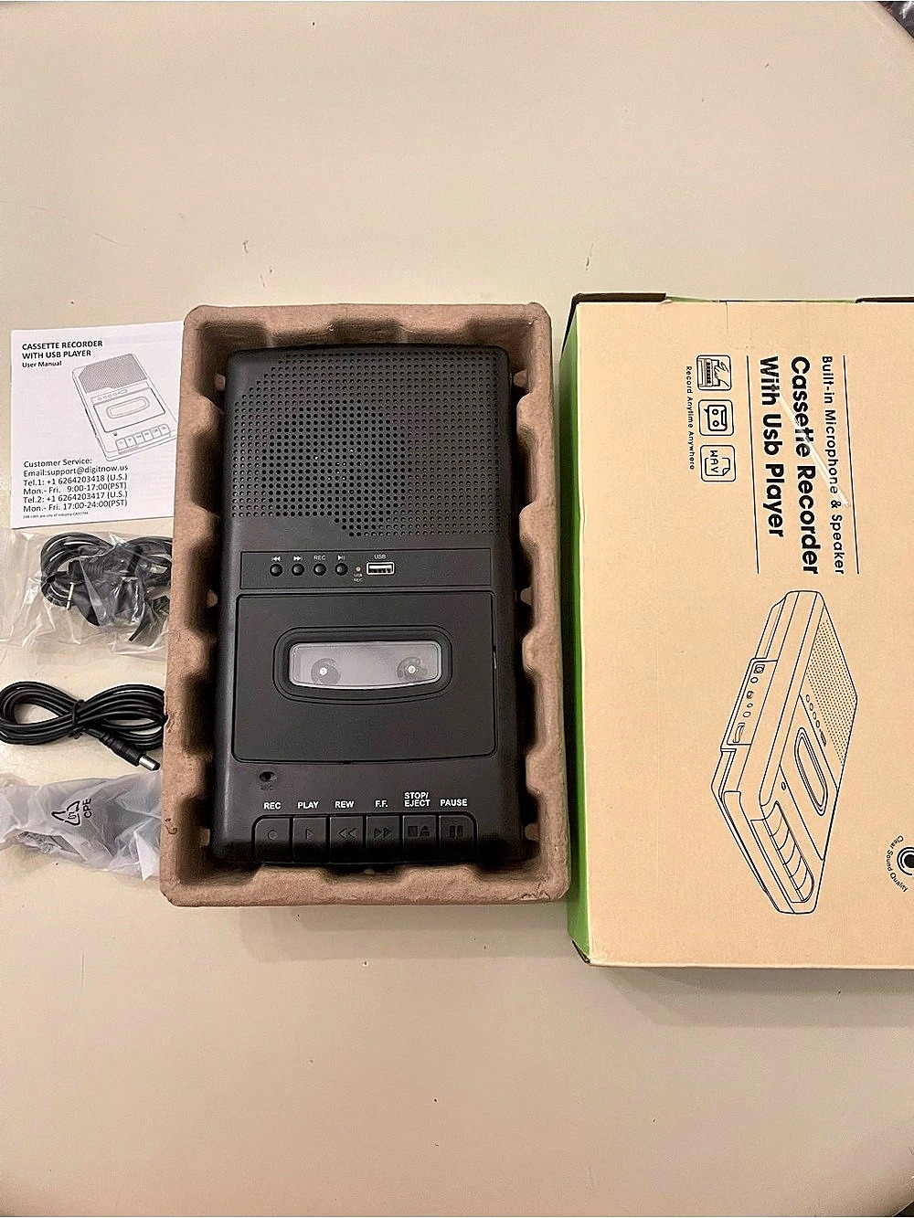 Cassette Player Recorder/Tape Converter,Recording to USB/Tape from Mic